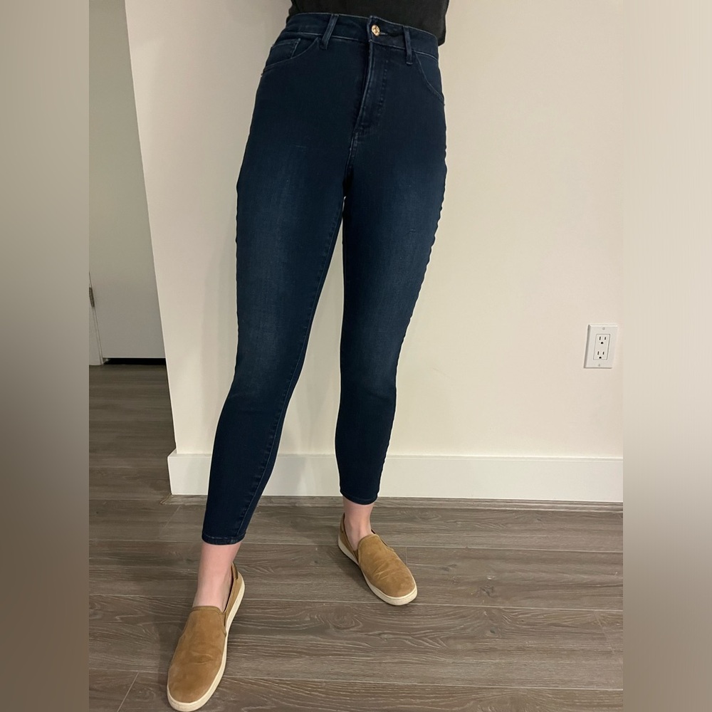 Express Curvy Skinny High Rise Dark Wash Jeans